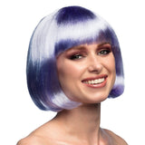 Perruque Carré Court Bleu Lavande - Déguisement Années 70
