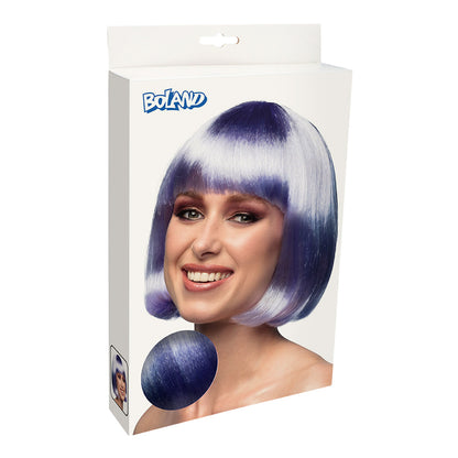 Perruque Carré Court Bleu Lavande - Déguisement Années 70