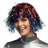 Perruque Lametta Multicolore Plumetis - Cheveux Métallisés Fête