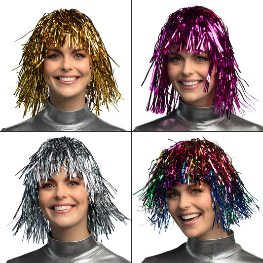 Perruque Pailletée Multicolore - Déguisement Disco & Fête