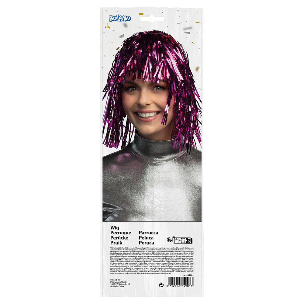 Perruque Pailletée Multicolore - Déguisement Disco & Fête