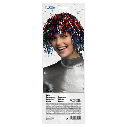 Perruque Pailletée Multicolore - Déguisement Disco & Fête