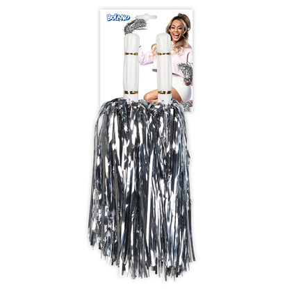 Pom-poms Cheerleader Argent - Accessoire Danse & Animation