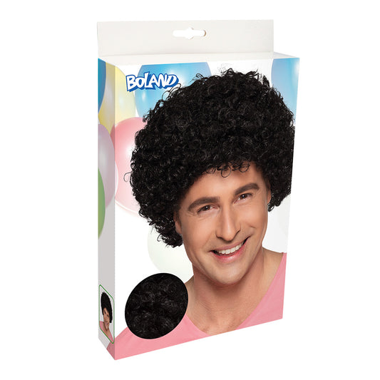 Perruque Afro Bouclée Noire - Style Rétro Années 70
