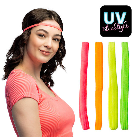 Bandeau Fluo UV Blacklight - 4 Couleurs Néon Brillantes