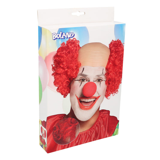 Kit Clown Complet - Perruque Rouge, Nez et Maquillage