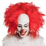 Perruque Clown Rouge Fluo Deluxe avec Nez - Déguisement