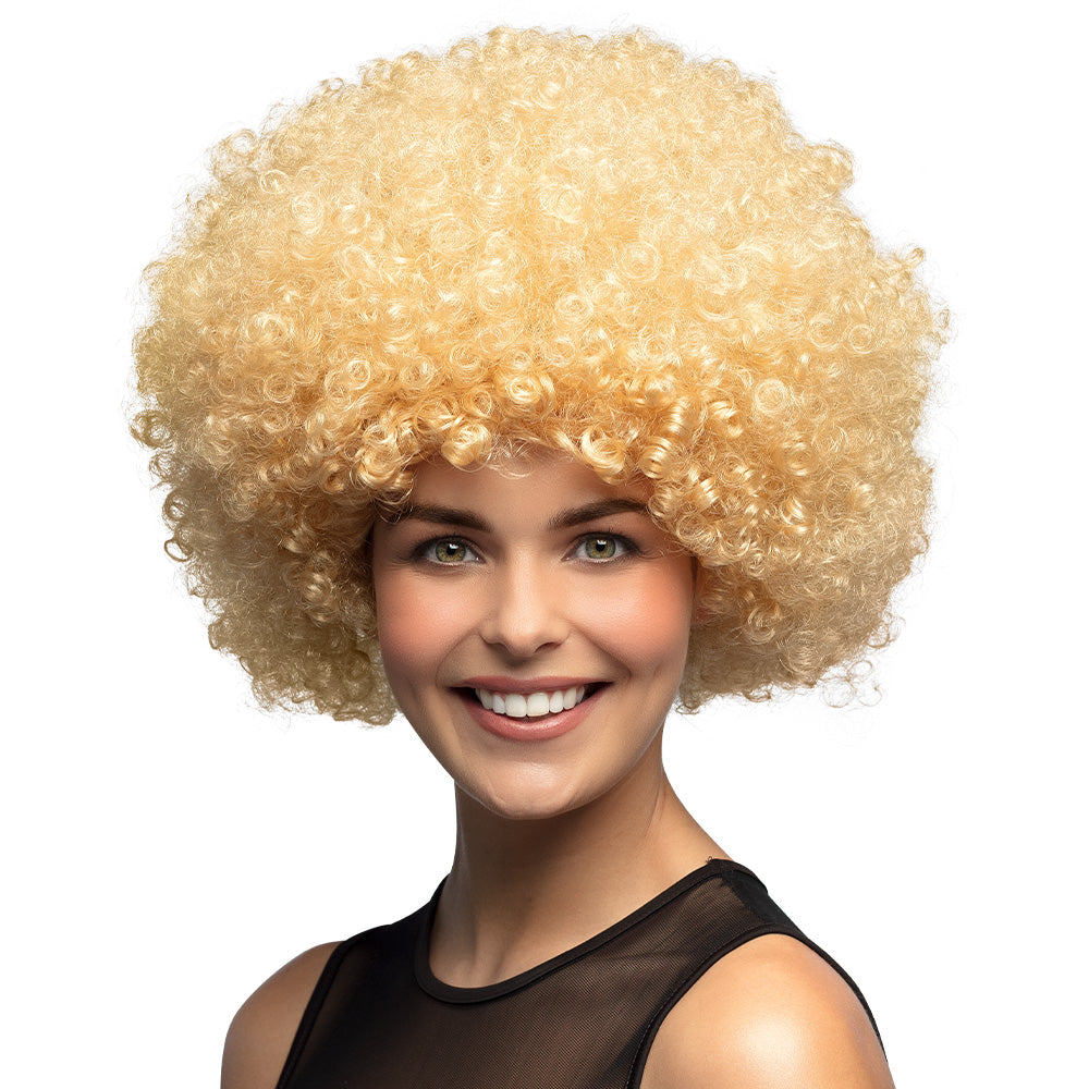 Perruque Afro Blonde Bouclée Années 70 - Déguisement Disco
