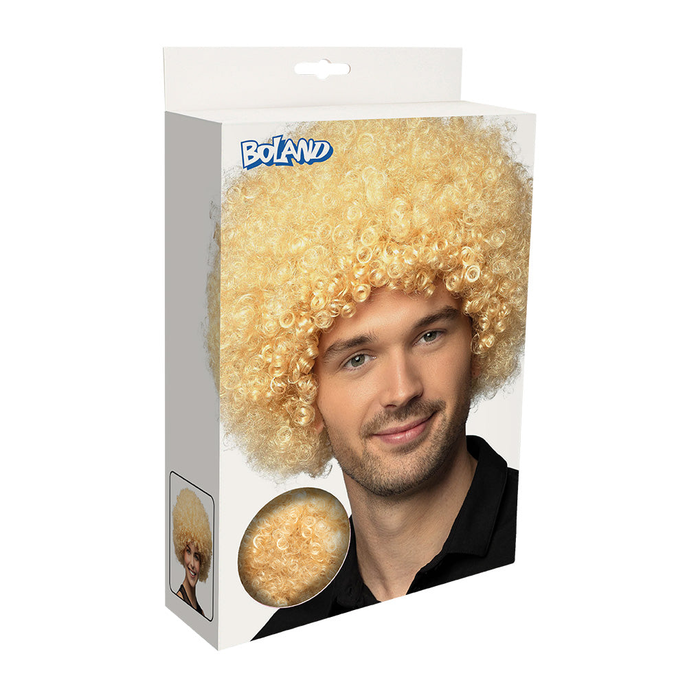 Perruque Afro Blonde Bouclée Années 70 - Déguisement Disco