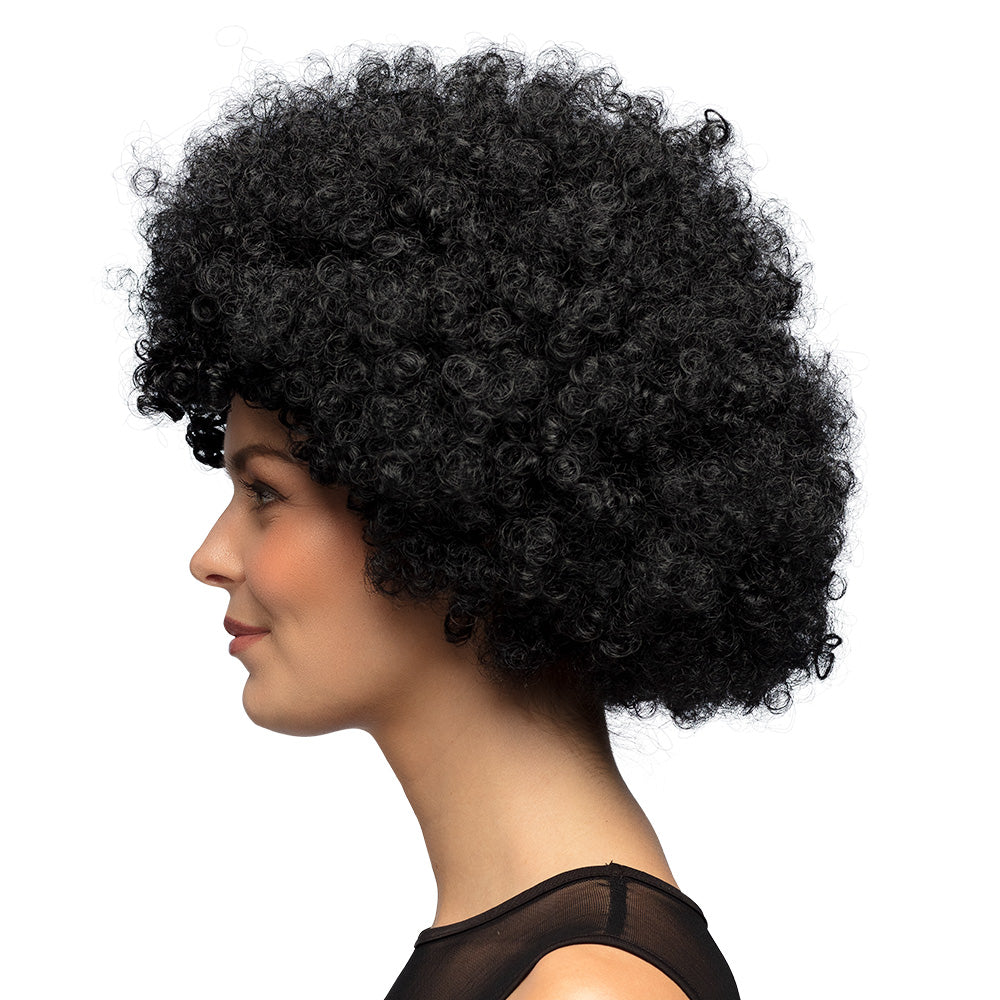 Perruque Afro Noire Bouclée - Déguisement Années 70 Disco