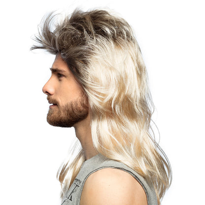 Perruque Années 80 Blonde Longue Volume - Rocker Chic