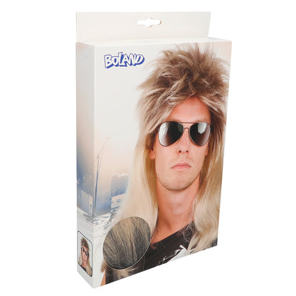 Perruque Années 80 Blonde Longue Volume - Rocker Chic