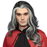 Perruque Vampire Gris Noir Gothique Homme Femme