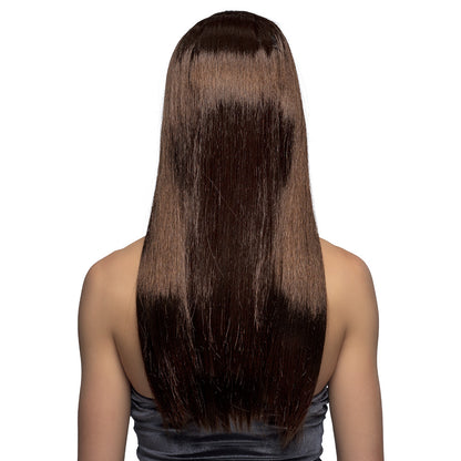 Perruque Longue Brune Lisse - Cheveux Noirs Gothique