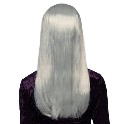 Perruque longue noire 70cm - Coiffure gothique adulte