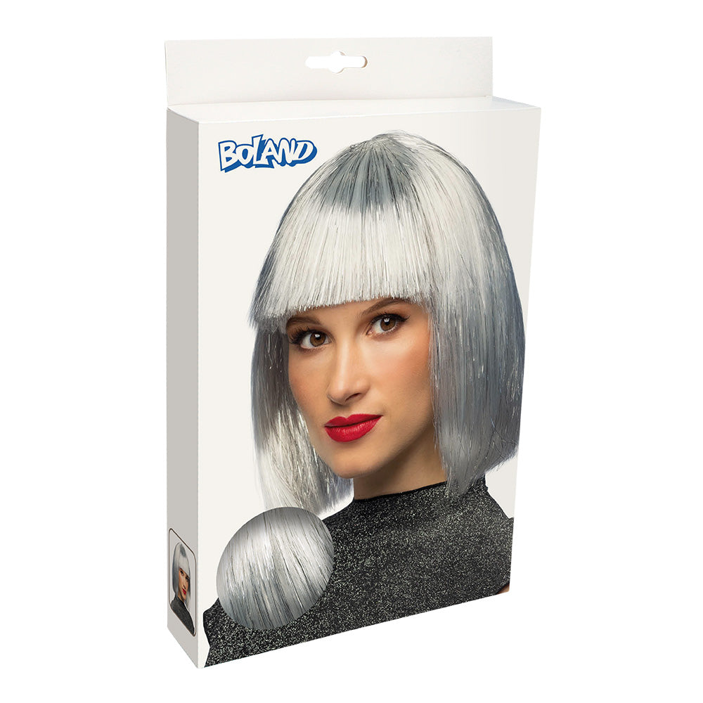 Perruque Bob Gris Cendré Années 60 - Frange Blunt Chic