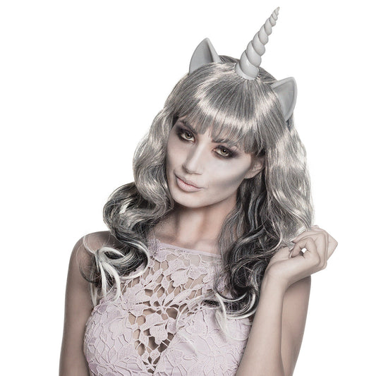 Kit Licorne Grise - Cornes, Oreilles & Cheveux Longs
