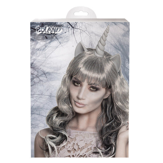 Kit Licorne Grise - Cornes, Oreilles & Cheveux Longs