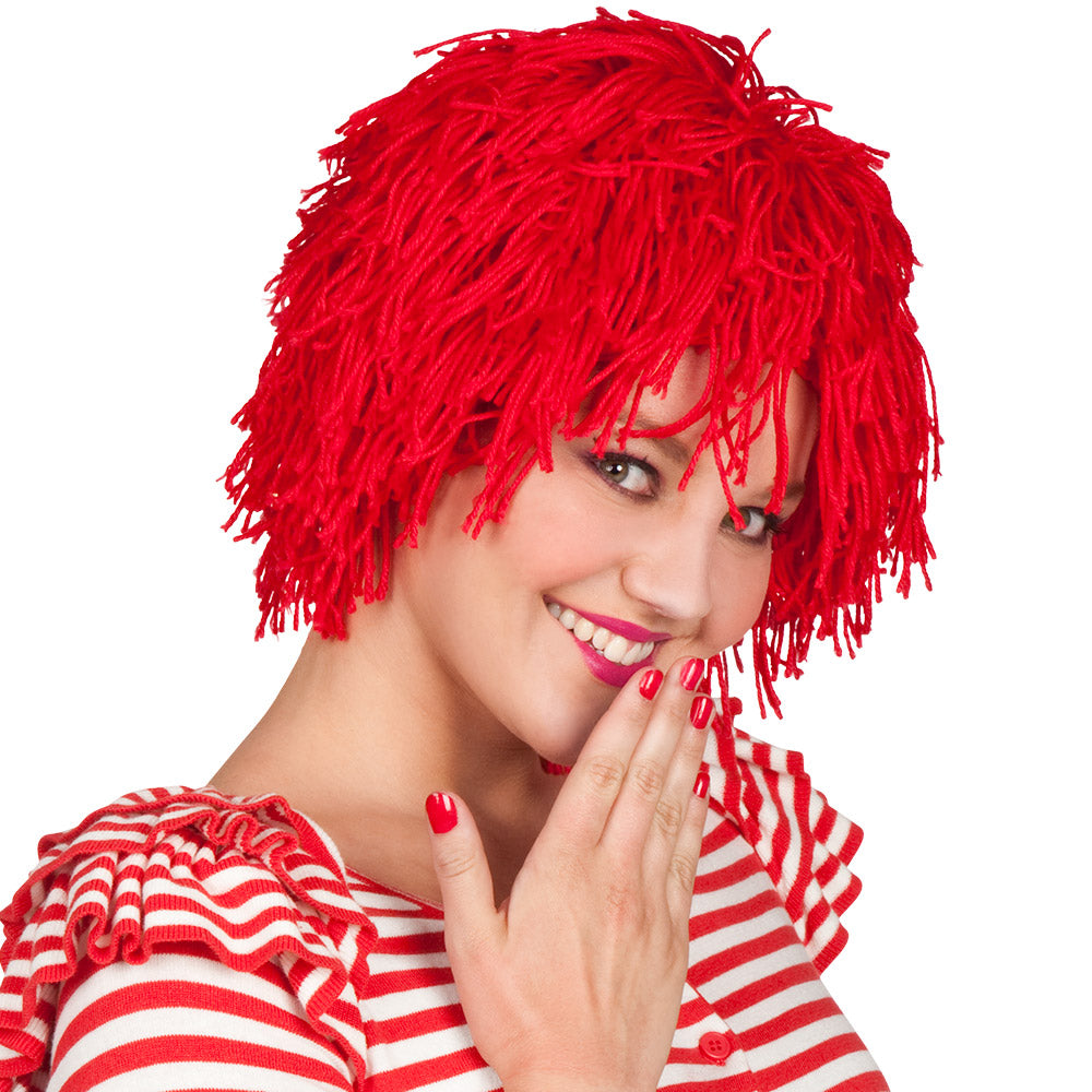 Perruque Shaggy Rouge Fluo - Déguisement années 80