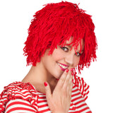 Perruque Shaggy Rouge Fluo - Déguisement années 80