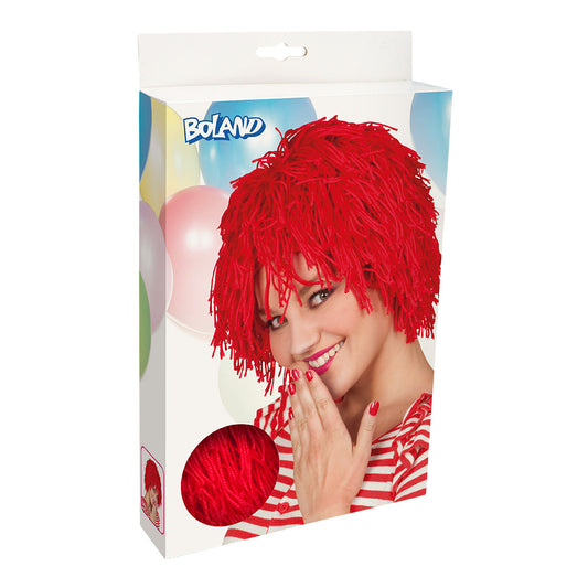 Perruque Shaggy Rouge Fluo - Déguisement années 80