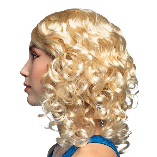Perruque Blonde Bouclée Glamour - Déguisement Années 70
