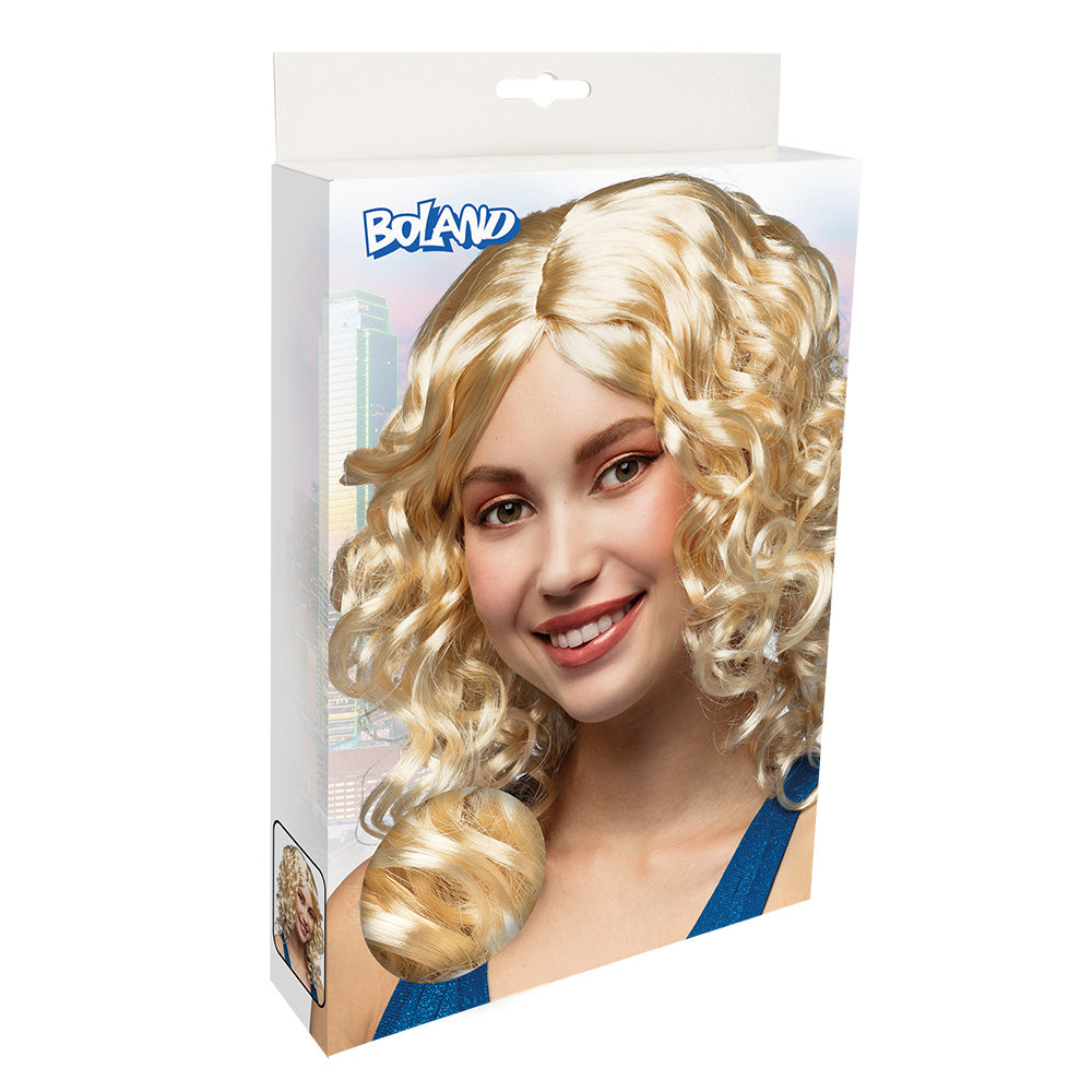 Perruque Blonde Bouclée Glamour - Déguisement Années 70
