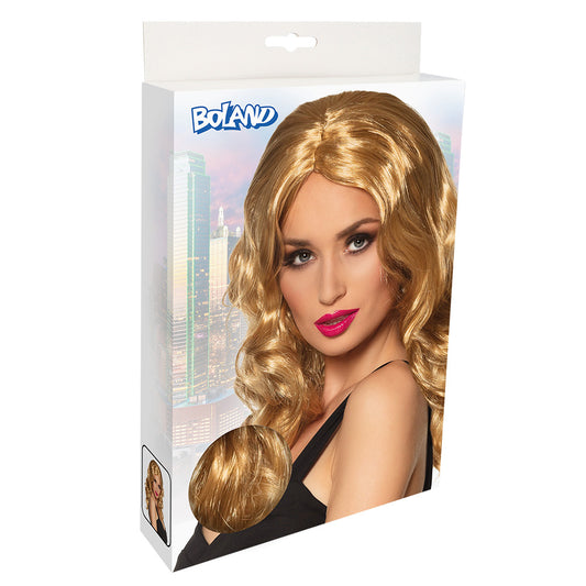 Perruque Ondulée Blonde Dorée - Coiffure Glamour Années 70