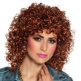 Perruque Afro Bouclée Roux Auburn Années 70 Disco