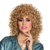 Perruque Bouclée Blonde Dorée - Déguisement Années 80