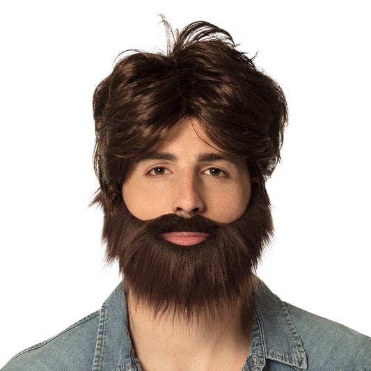 Barbe Noire Longue Homme Déguisement Pirate Adulte
