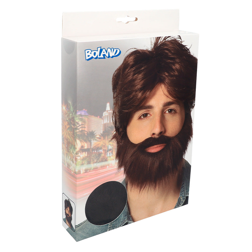 Barbe Noire Longue Homme Déguisement Pirate Adulte