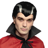 Perruque Vampire Dracula Noir et Blanc - Déguisement Adulte