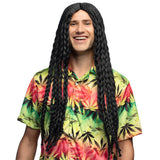 Perruque Tresses Noires Longues Déguisement Rasta 70cm