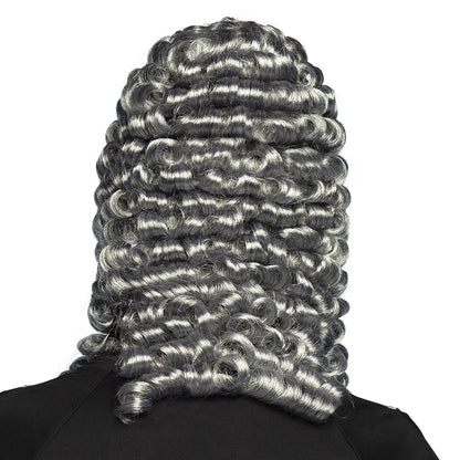 Perruque Juge Baroque Gris Argent - Accessoire Déguisement Adulte
