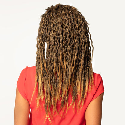 Perruque Dreadlocks Marron Doré avec Bandeau - Accessoire Hippie