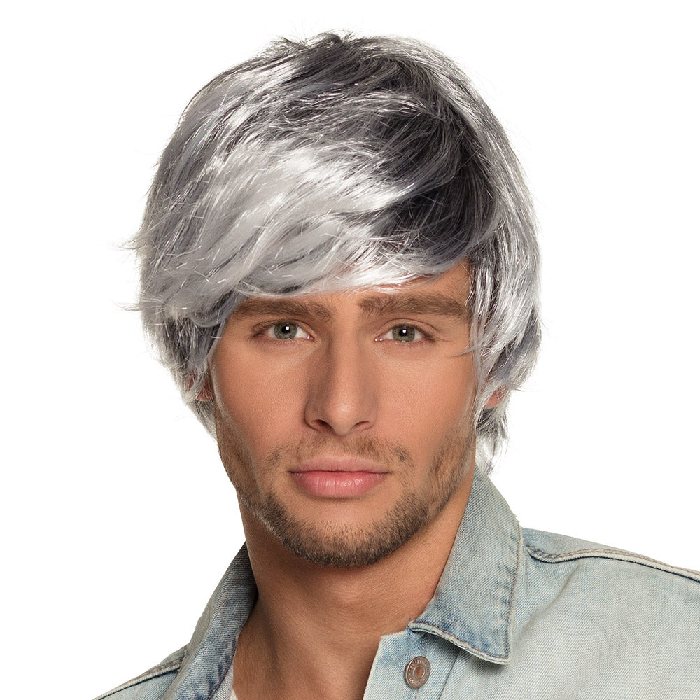 Perruque grise homme années 70 - Accessoire déguisement