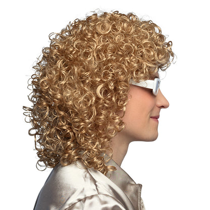 Perruque Années 80 Blonde Bouclée Deluxe - Déguisement Rétro