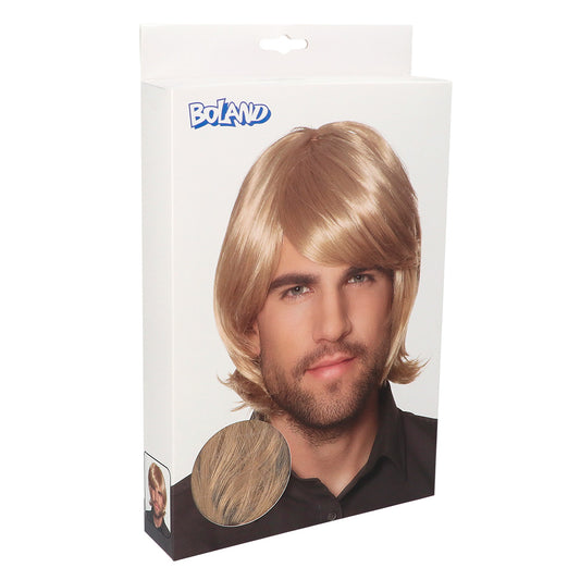 Perruque Blonde Homme Mi-Long - Déguisement Années 70