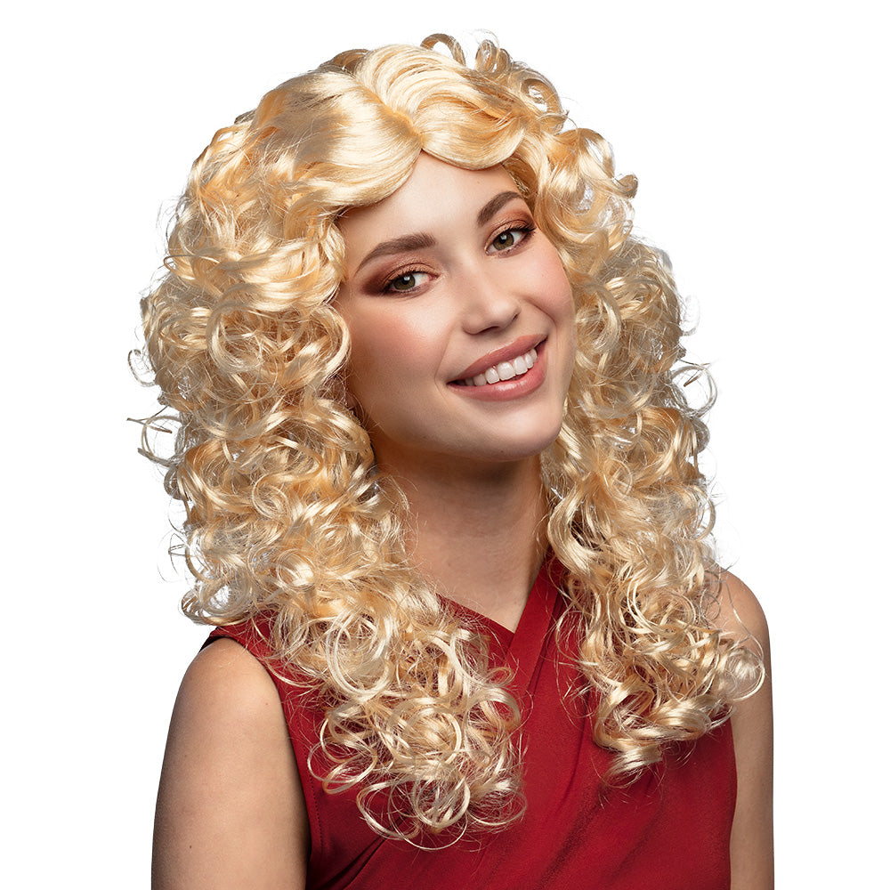 Perruque Blonde Bouclée Longue - Déguisement Années 70