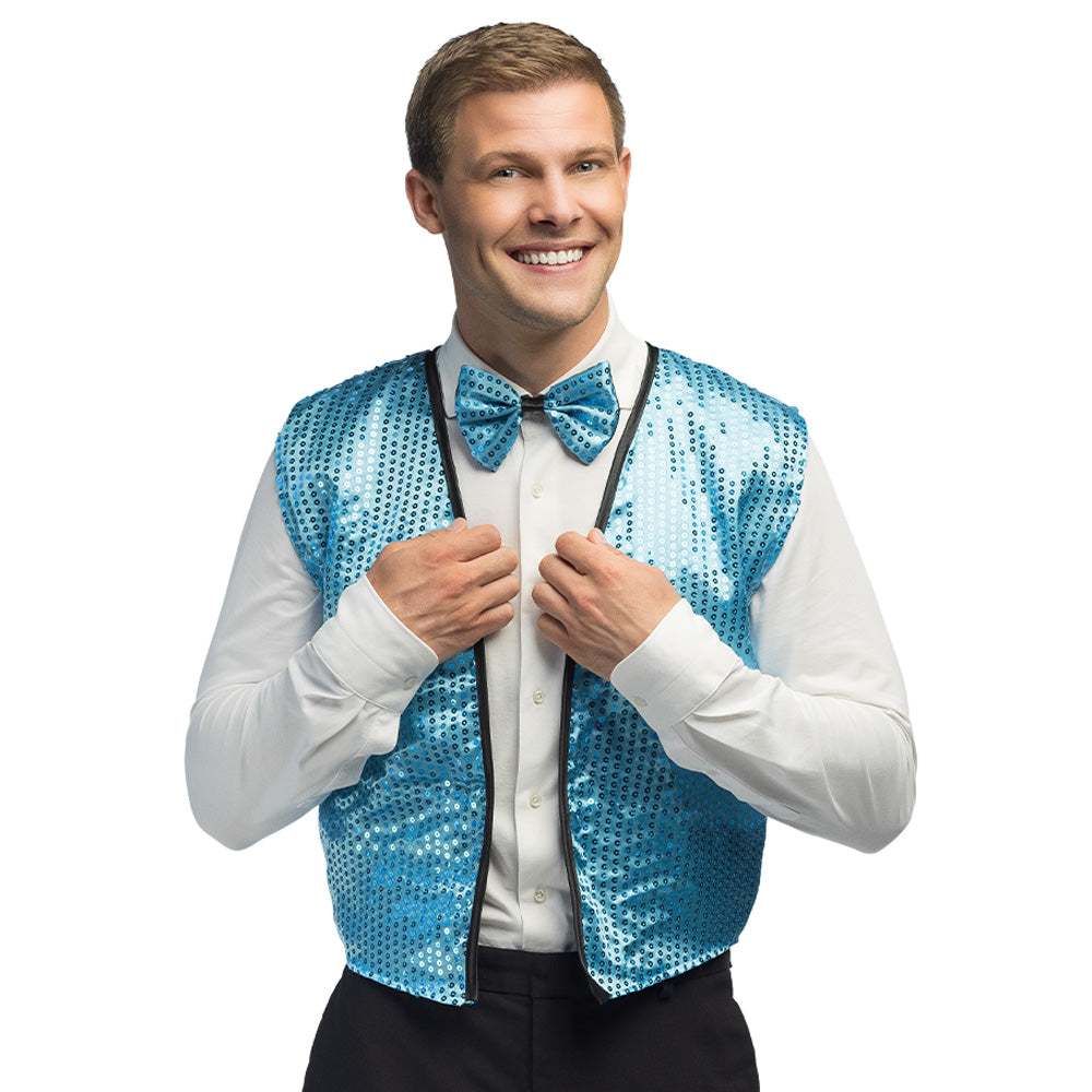 Gilet à Paillettes Disco Adulte - 4 Coloris
