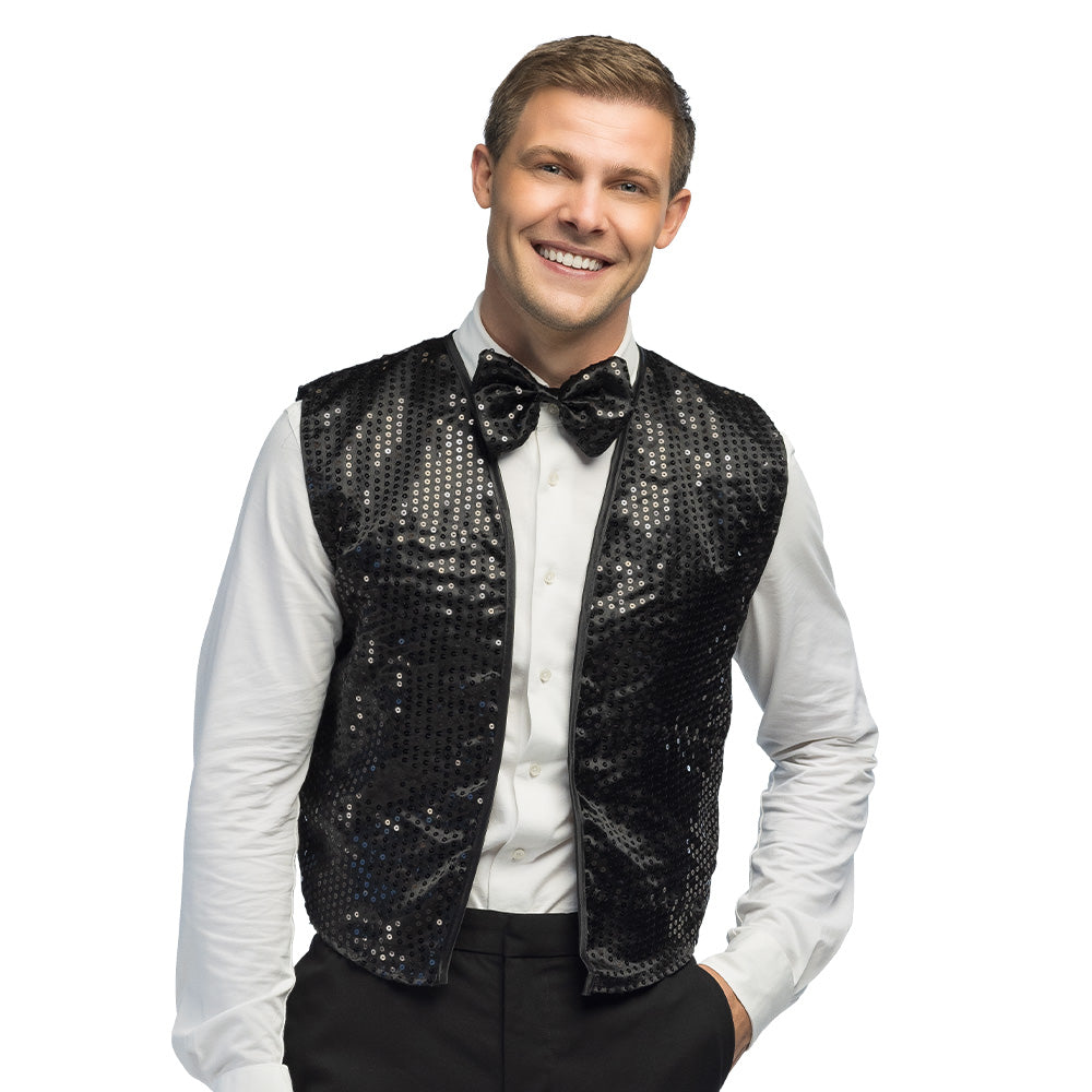 Gilet à Paillettes Disco Adulte - 4 Coloris