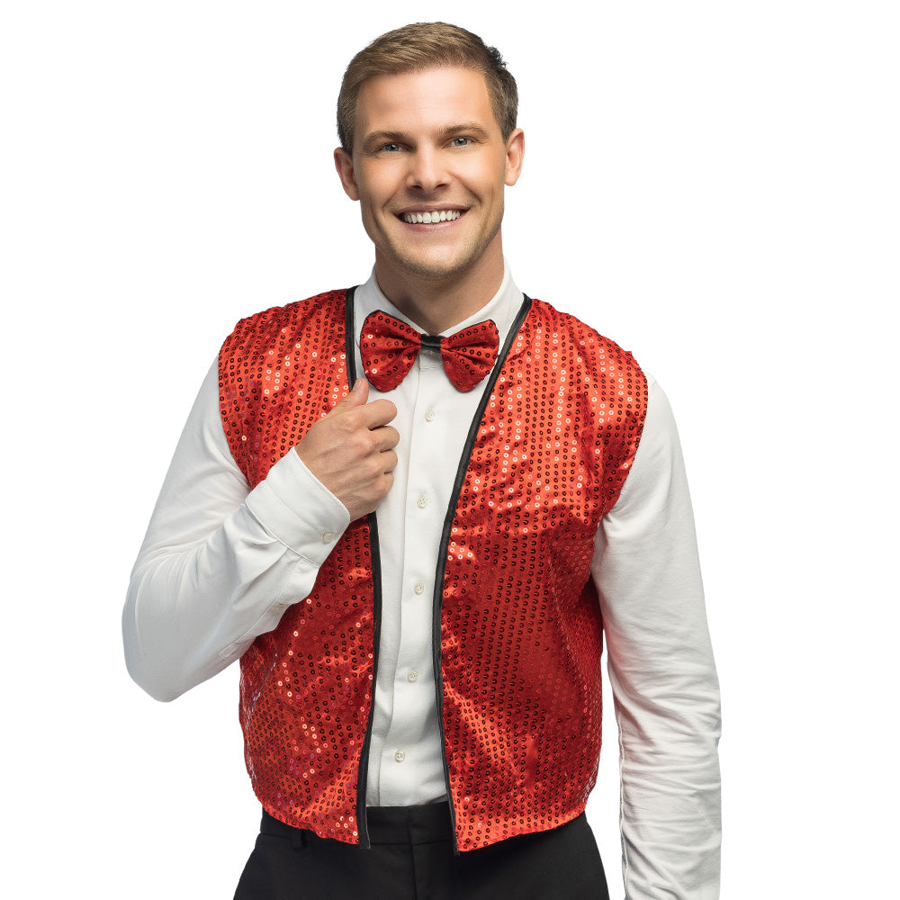 Gilet à Paillettes Disco Adulte - 4 Coloris