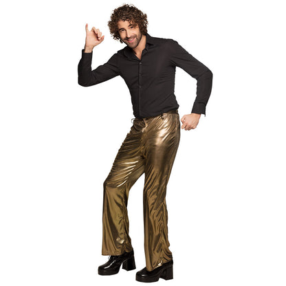 Pantalon Disco Métallisé Or - Déguisement Années 70