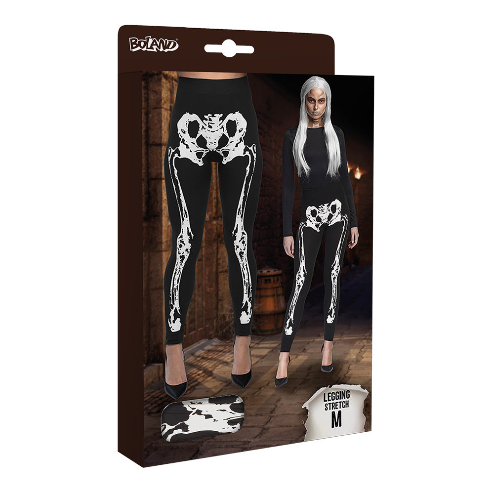 Legging Squelette Blanc Halloween - Déguisement Adulte