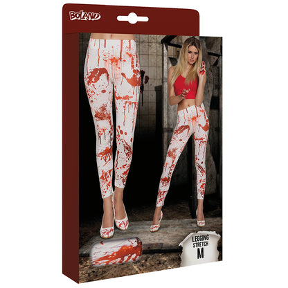 Legging Ensanglanté Blanc - Déguisement Halloween Zombie