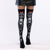 Collants Squelette Dia de los Muertos - Nœud Rouge Gothique