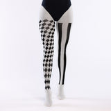 Collants Arlequin Noir et Blanc - Déguisement Cirque & Cabaret