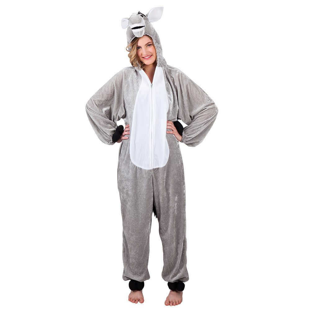 Déguisement Âne Gris Adulte - Costume Complet avec Capuche