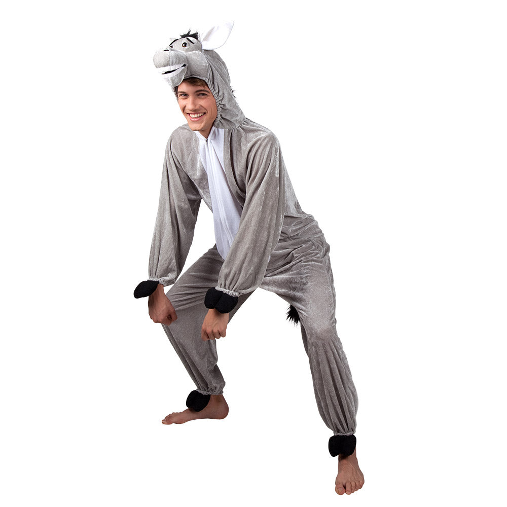 Déguisement Âne Gris Adulte - Costume Complet avec Capuche